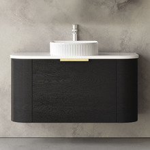 Bondi Wall Hung Single Vanity with Pure White Countertop
